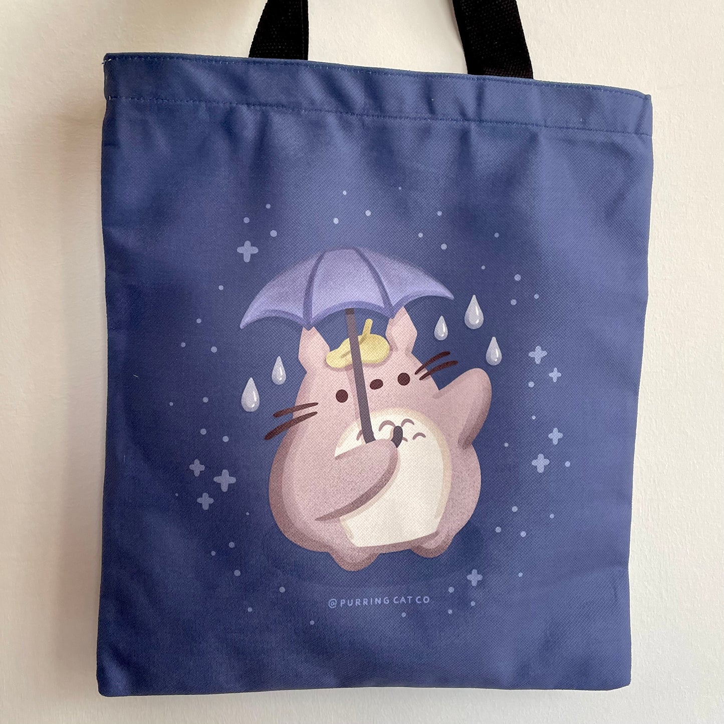 TotoroCat Tote Bag (Rainy)