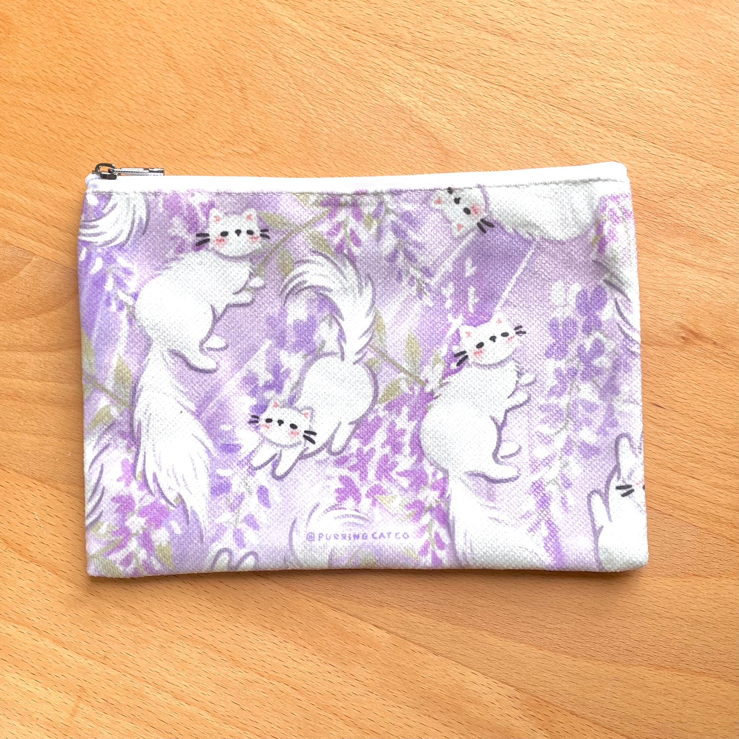 Flat Pouch - Wisteria Blooms