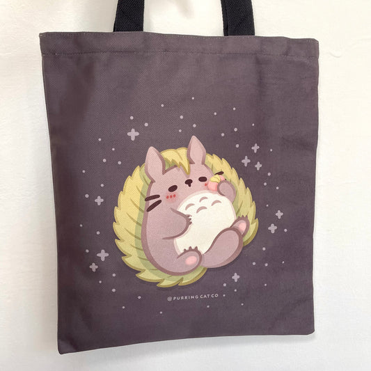 TotoroCat Tote Bag (Mochi) - Dark Grey