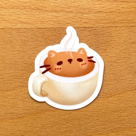 Milk Tea/Cofee Cat Sticker