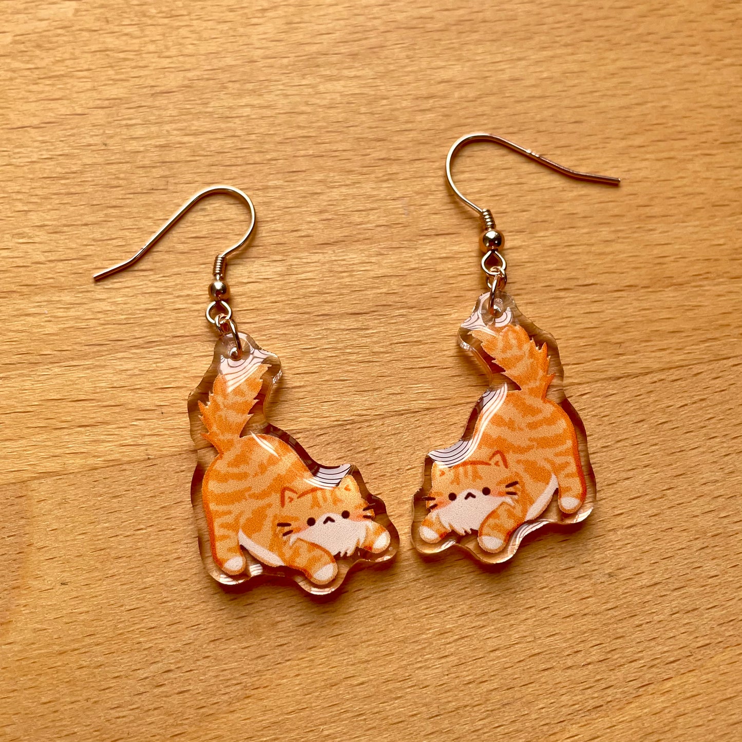 Butt-Up Ginger Acrylic Earrings