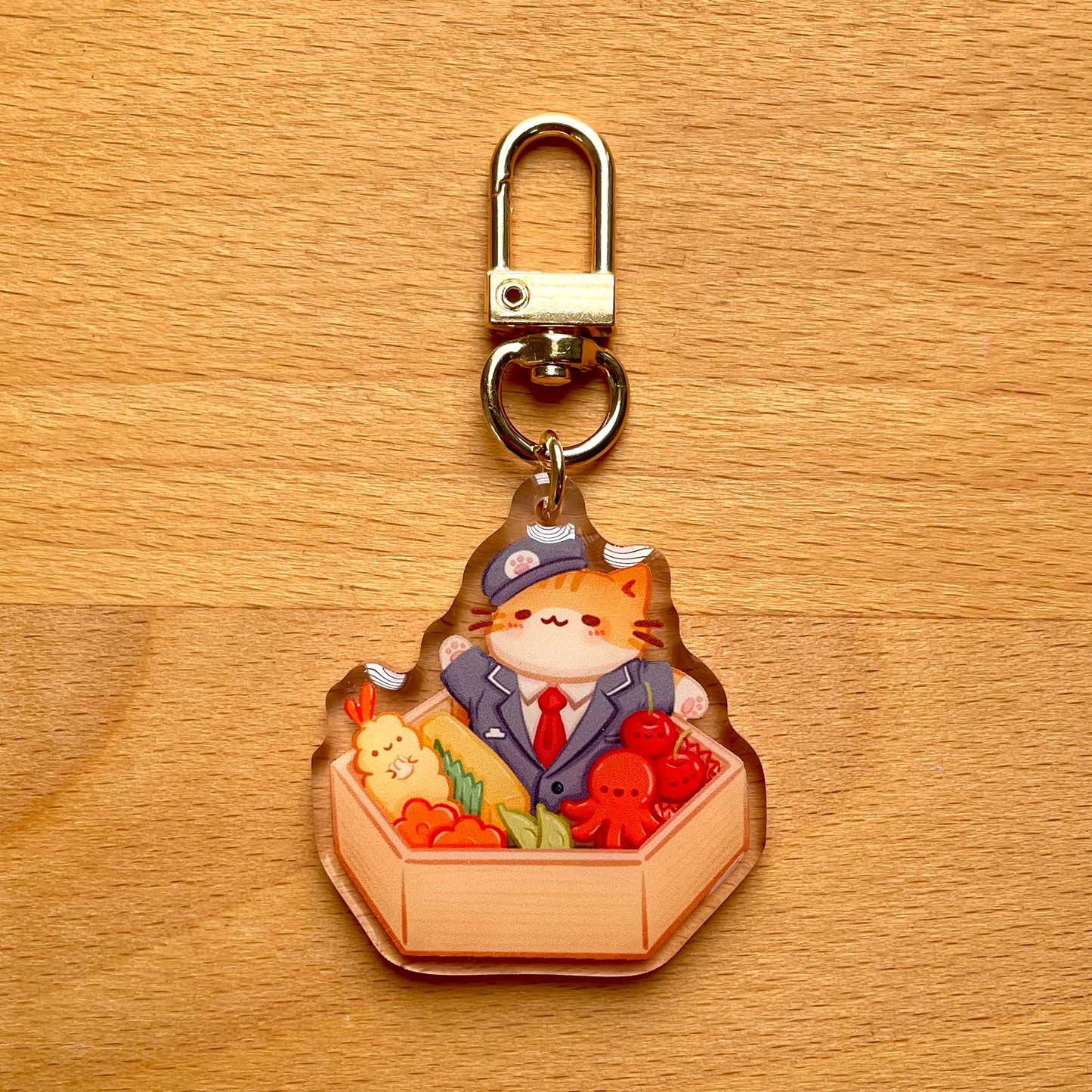 Cat Conductor/Ekiben Keychain