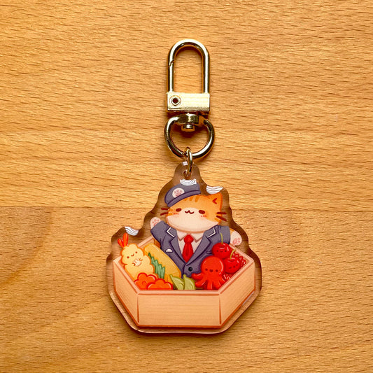 Cat Conductor/Ekiben Keychain