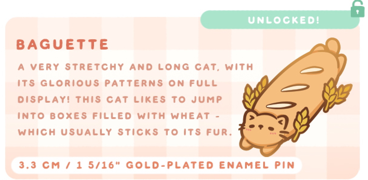 Chonky Cat Bakery Enamel Pins