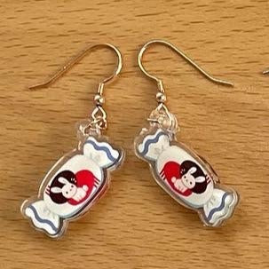 White Rabbit Candy Acrylic Earrings