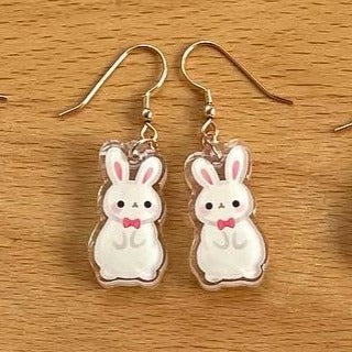 Standing Bunny Acrylic Earrings