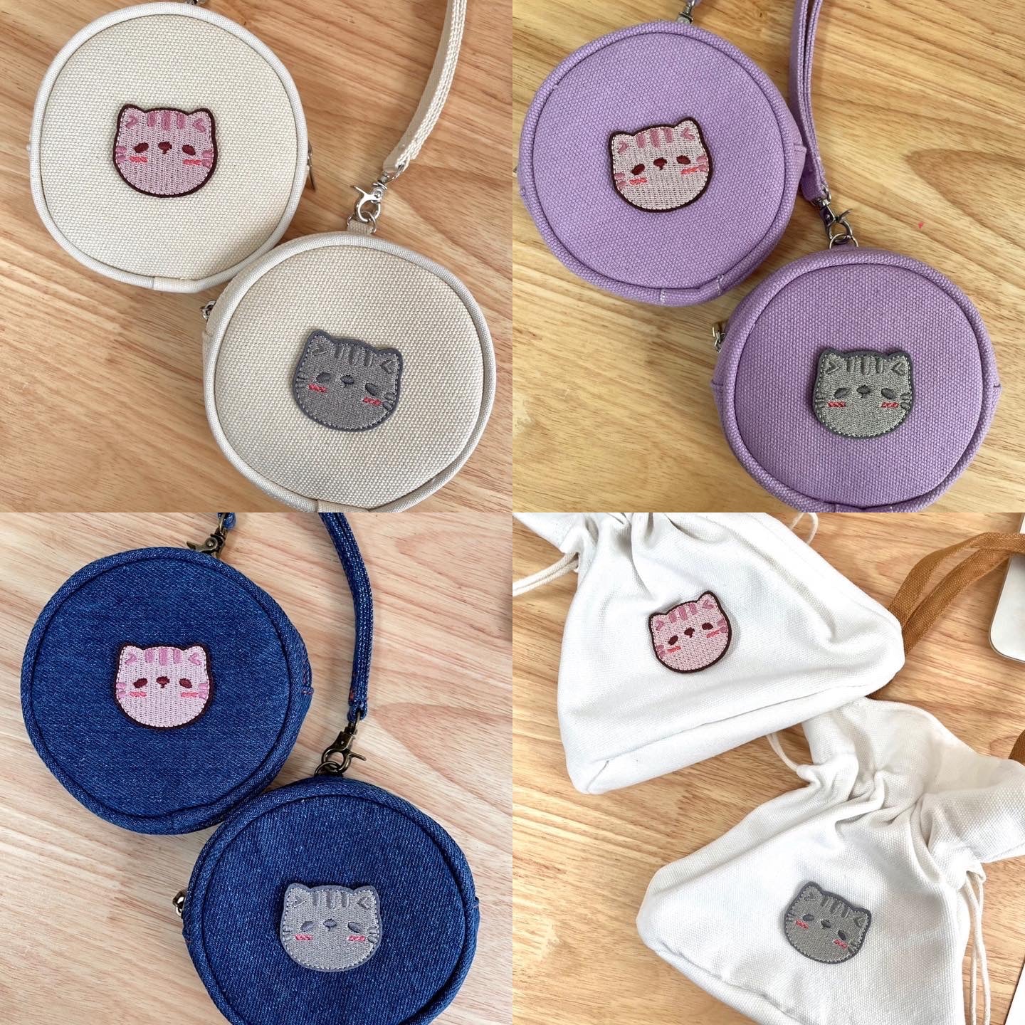 Round Cat Face Pouch