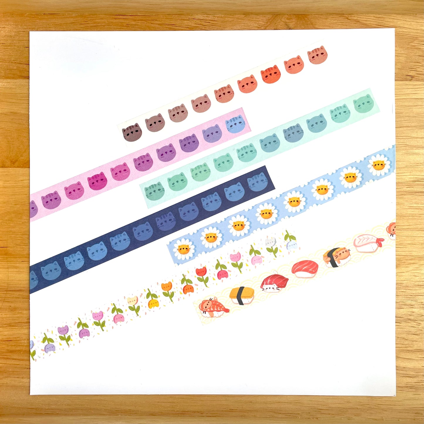 Cute Cat Face Washi Tapes