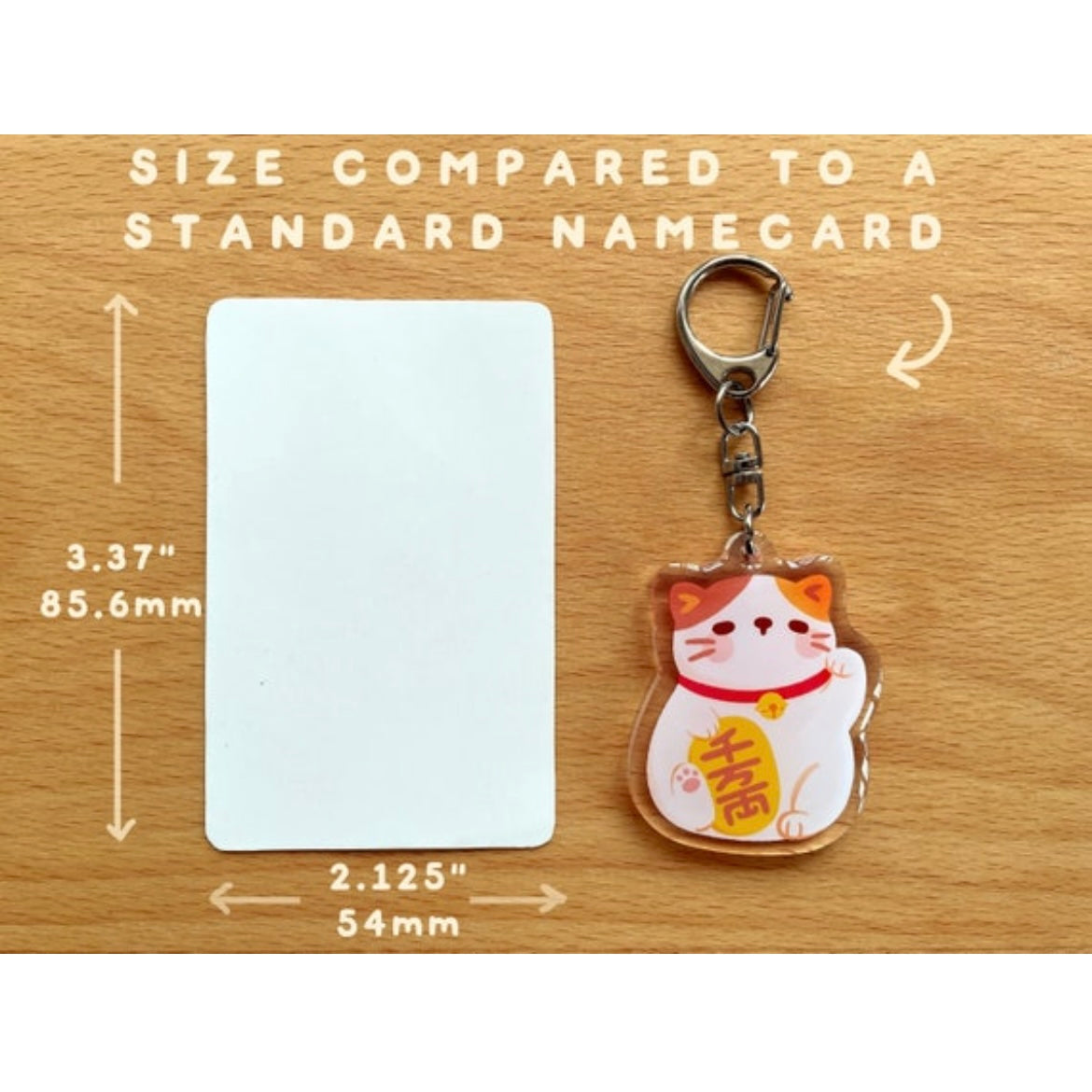 Lucky Cat Acrylic Keychain