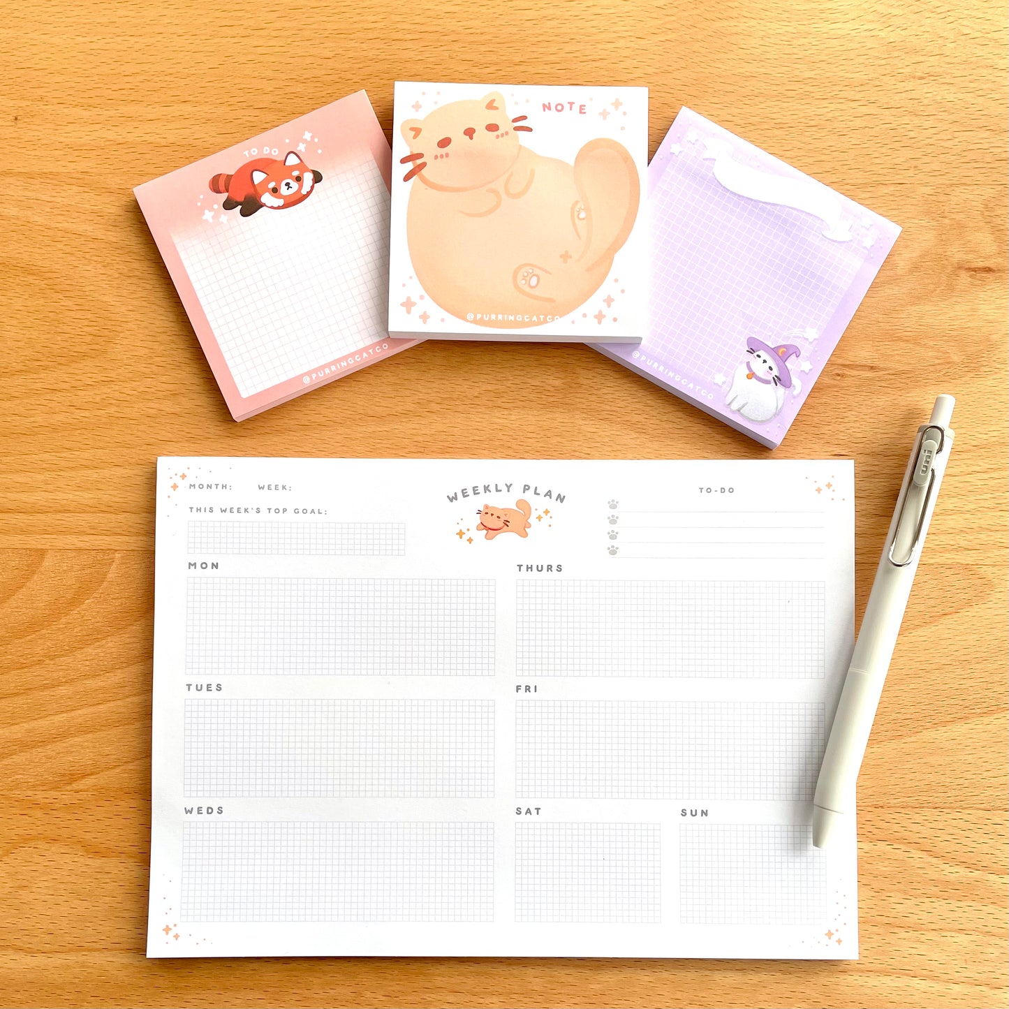 A5 Tear-off Weekly Cat Planner