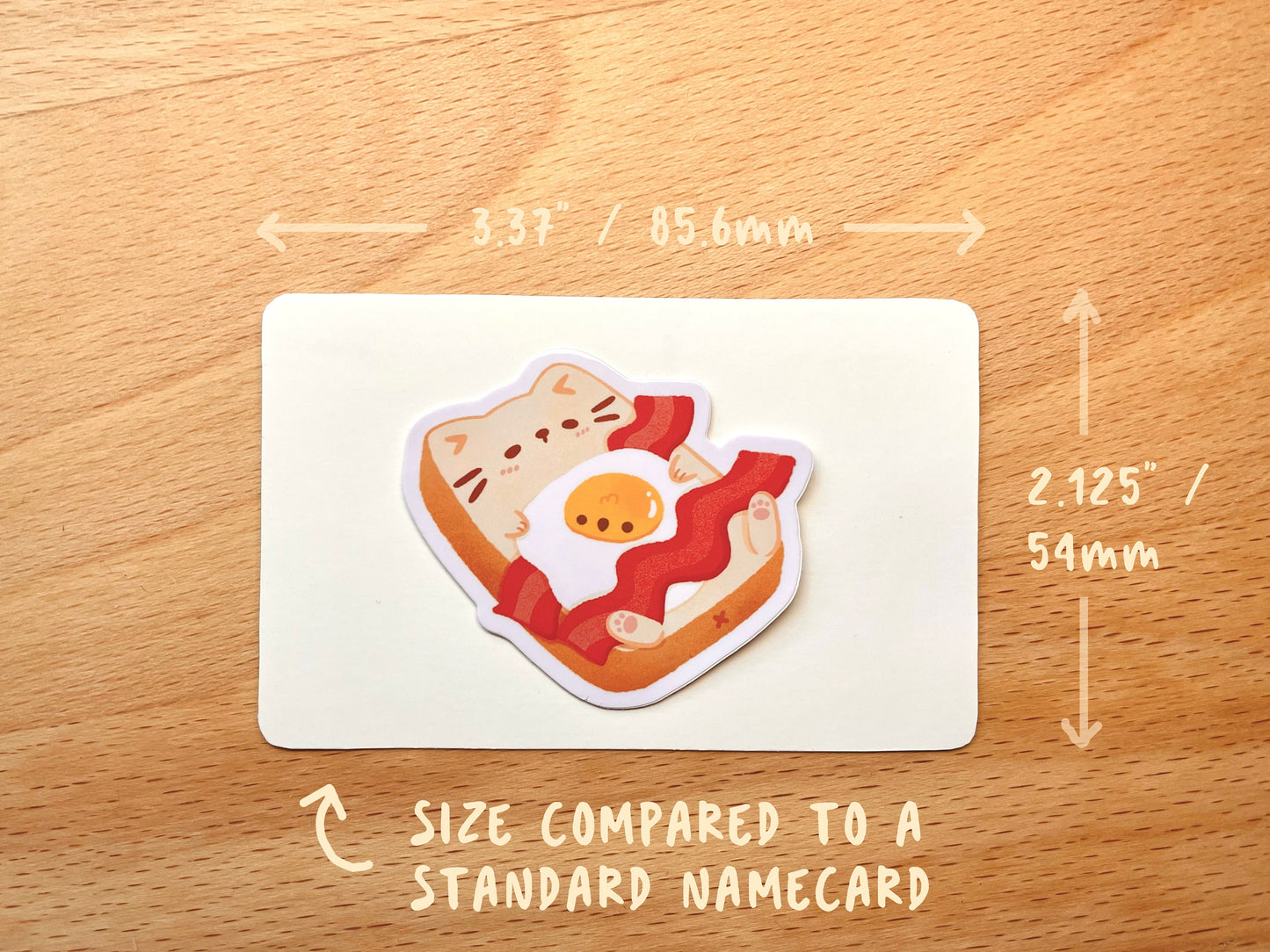 Bacon and Egg Cat Toast Sticker