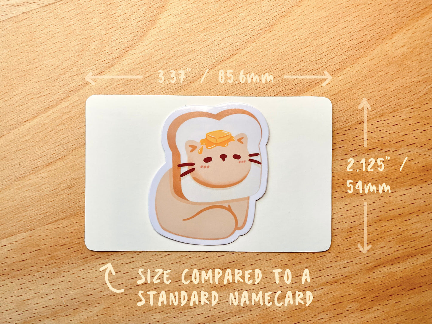 Bread & Butter Hat Cat Sticker