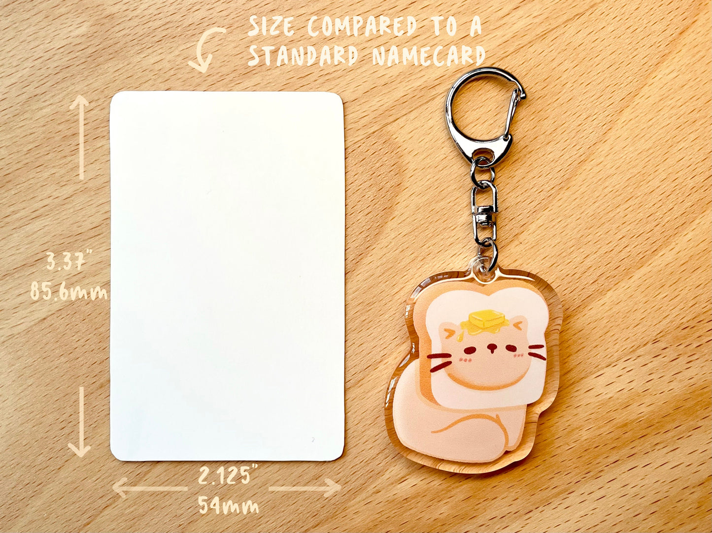 Bread & Butter Hat Cat Acrylic Keychain