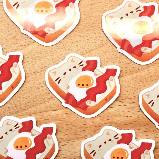 Bacon and Egg Cat Toast Sticker