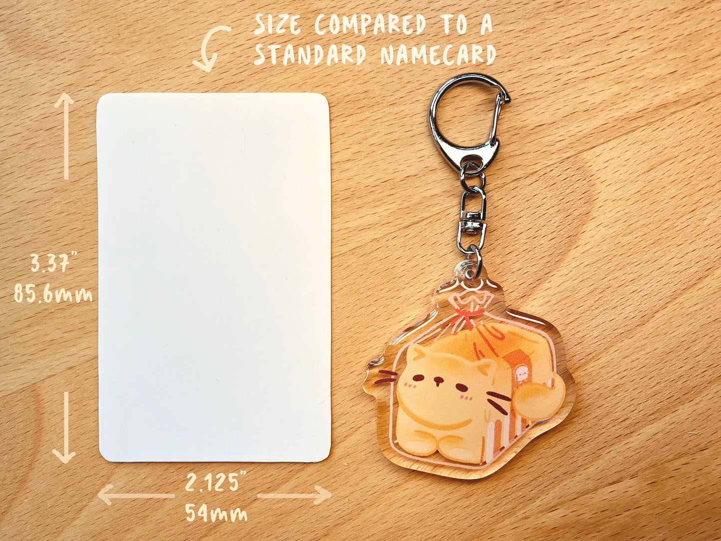 Cute Cat Loaf Acrylic Keychain