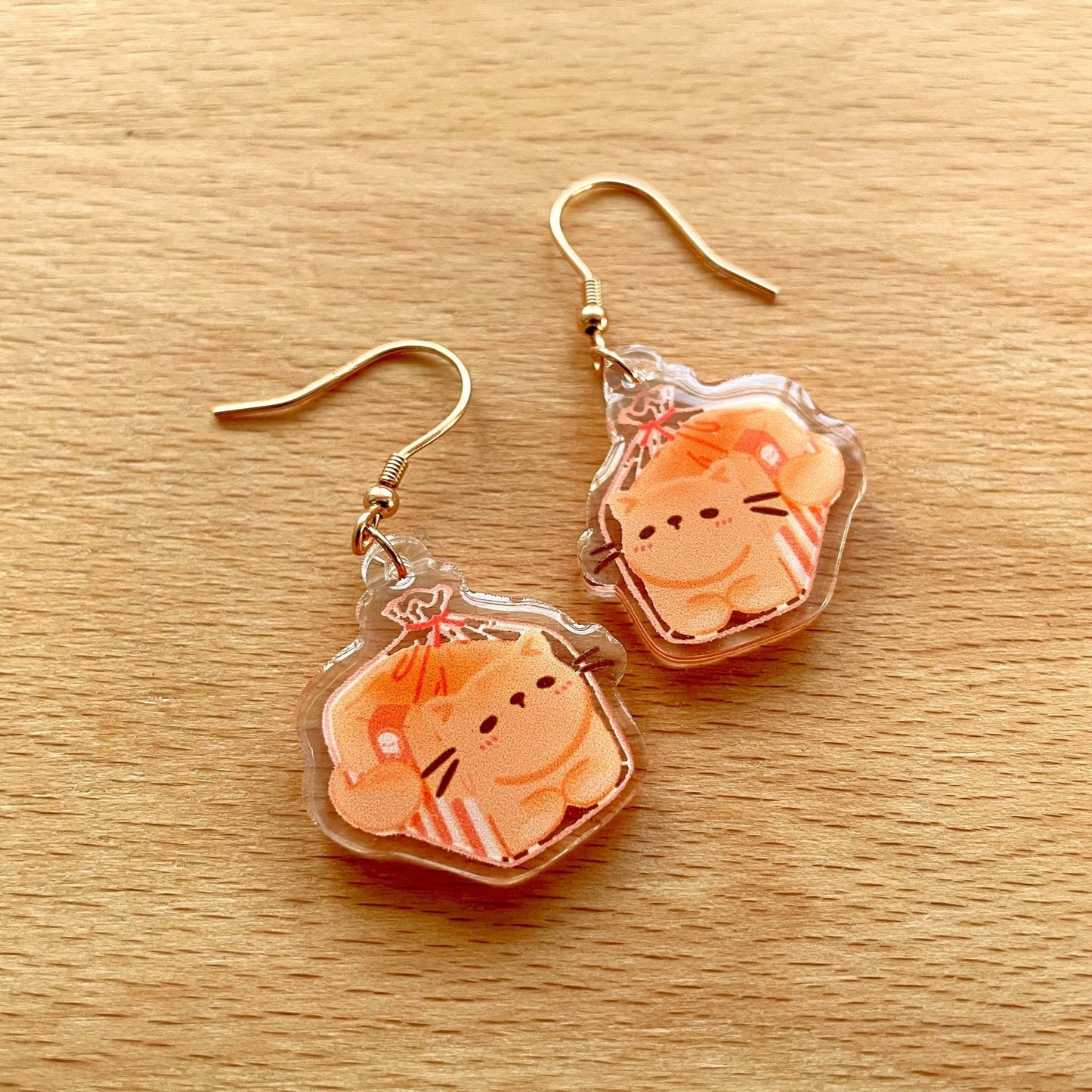 Cute Cat Loaf Acrylic Earrings