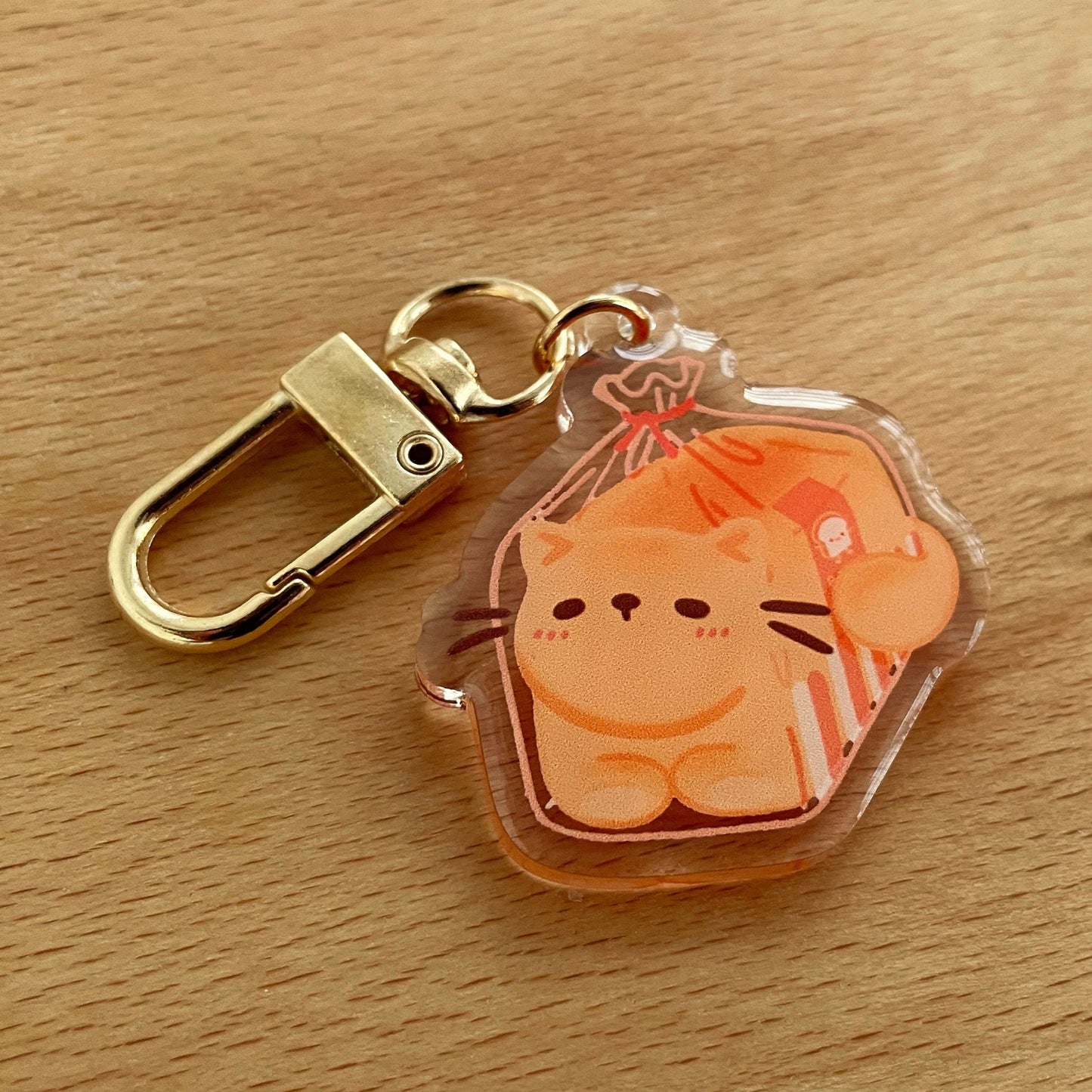 Cute Cat Loaf Acrylic Keychain