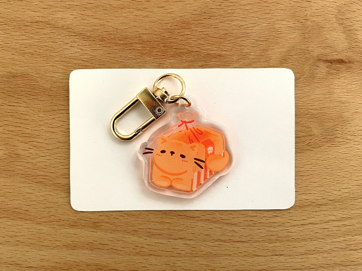 Cute Cat Loaf Acrylic Keychain