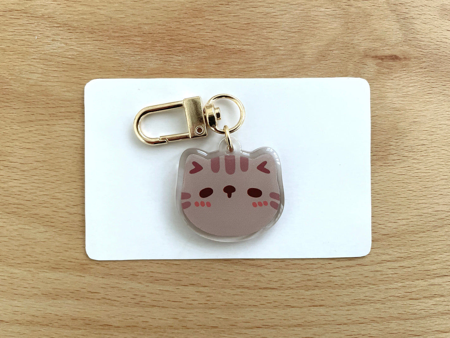 Cute Cat Face Mini Keychains