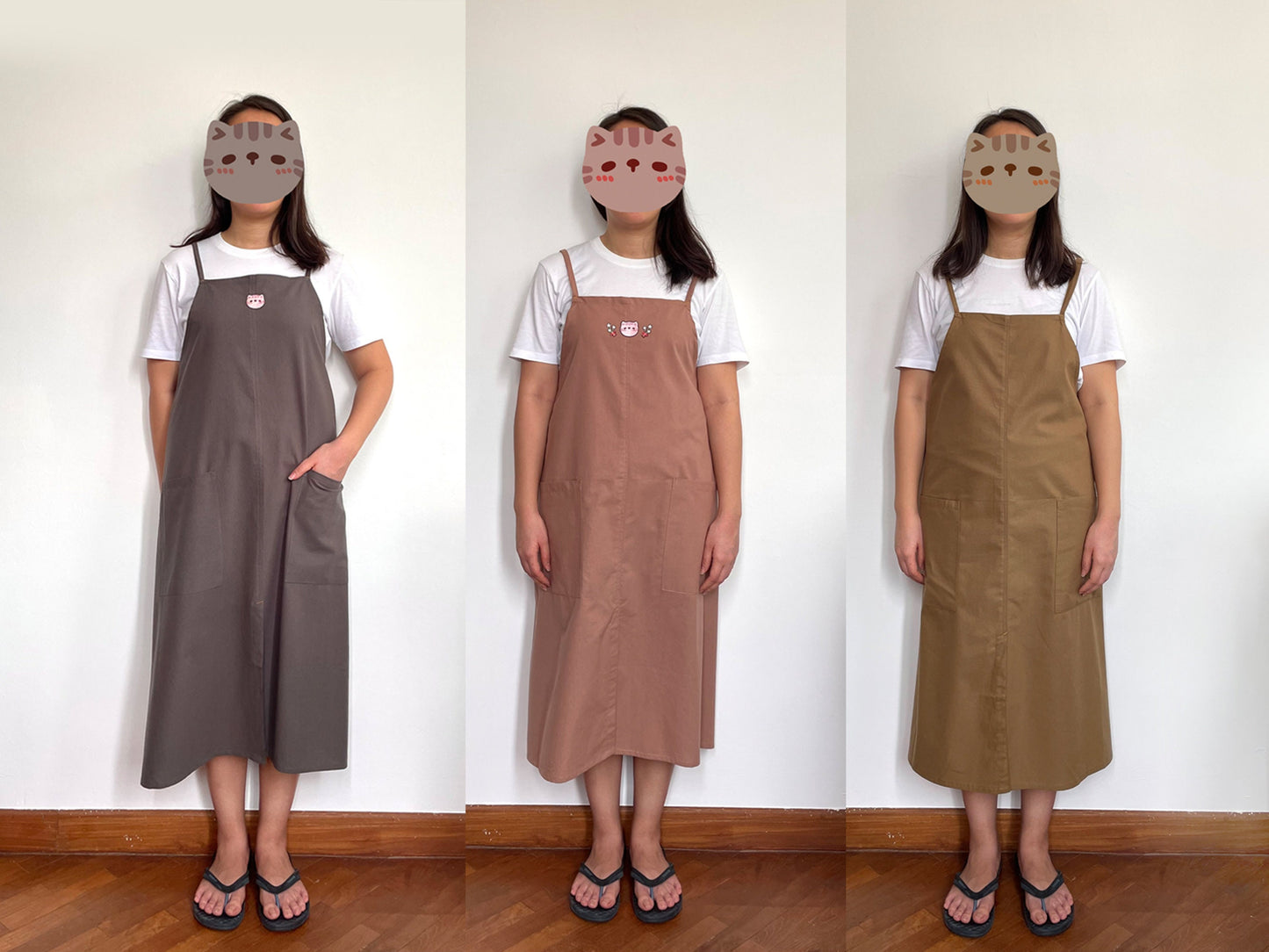 DIY Embroidered Cat Face Apron