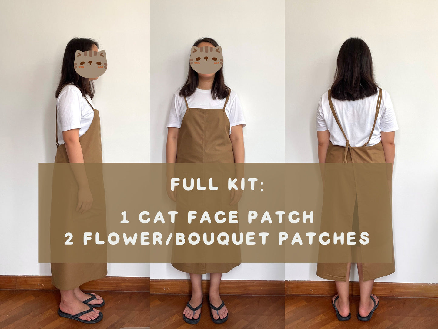 DIY Embroidered Cat Face Apron