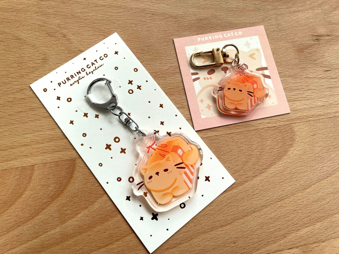 Cute Cat Loaf Acrylic Keychain