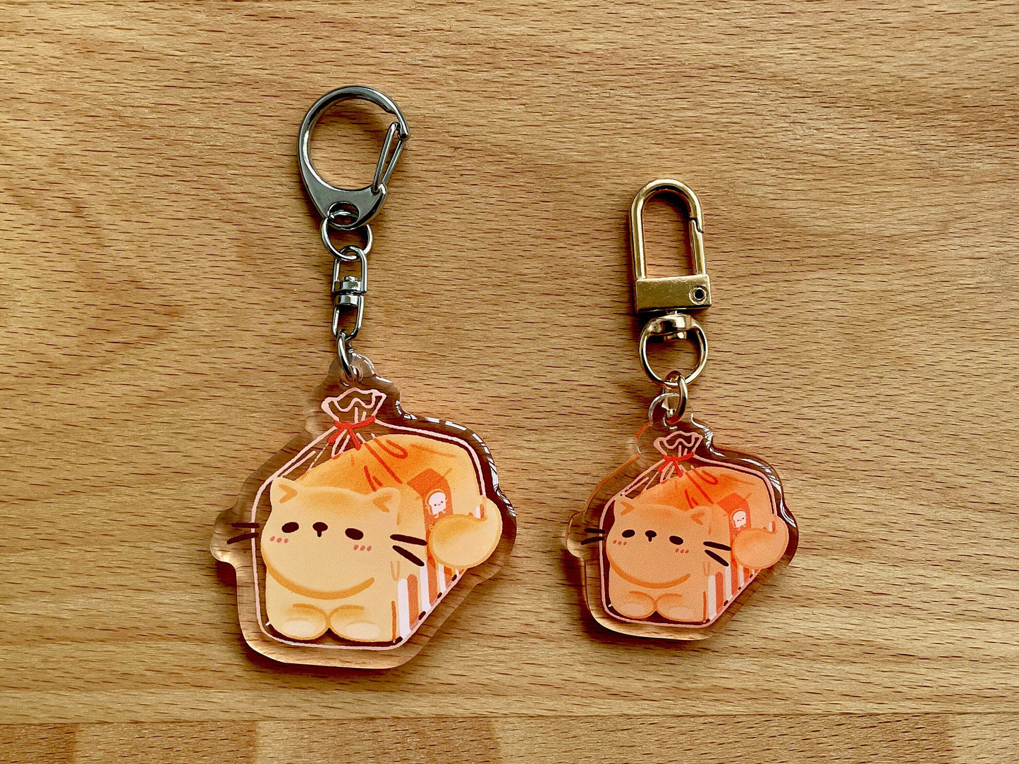 Cute Cat Loaf Acrylic Keychain