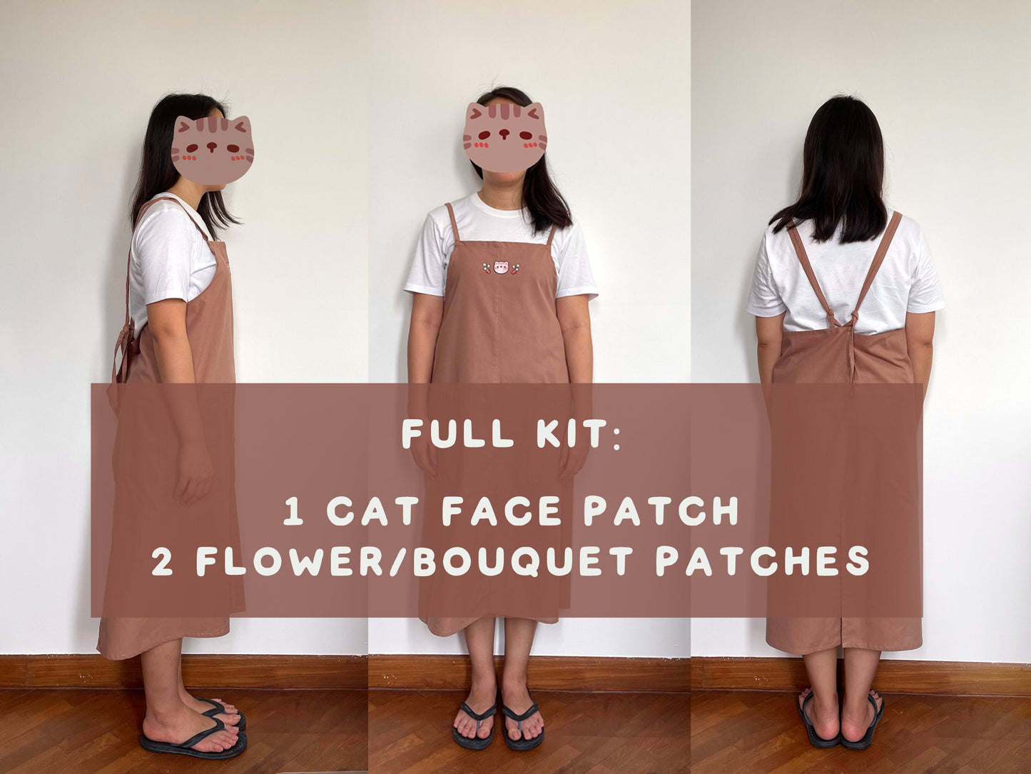 DIY Embroidered Cat Face Apron