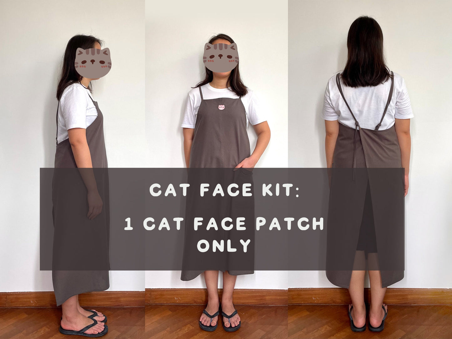 DIY Embroidered Cat Face Apron