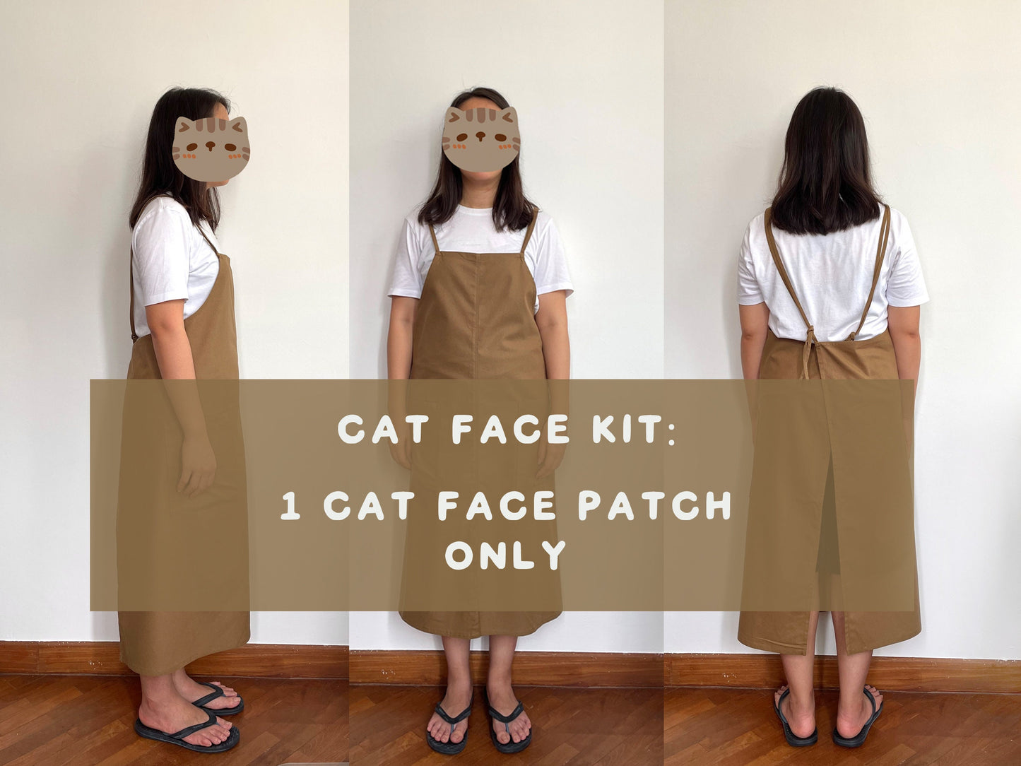 DIY Embroidered Cat Face Apron